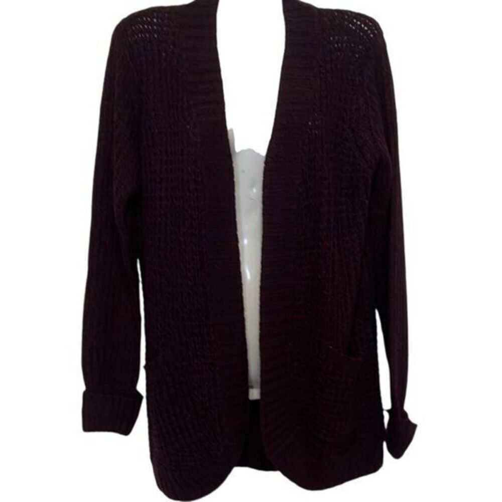 RD style women's‎ cardigan sweater XS plum open front longline pockets
Lagenlook
